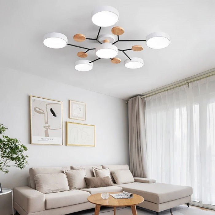 Scandinavische LED Plafondlamp | Vertakt Modern Lichtdesign