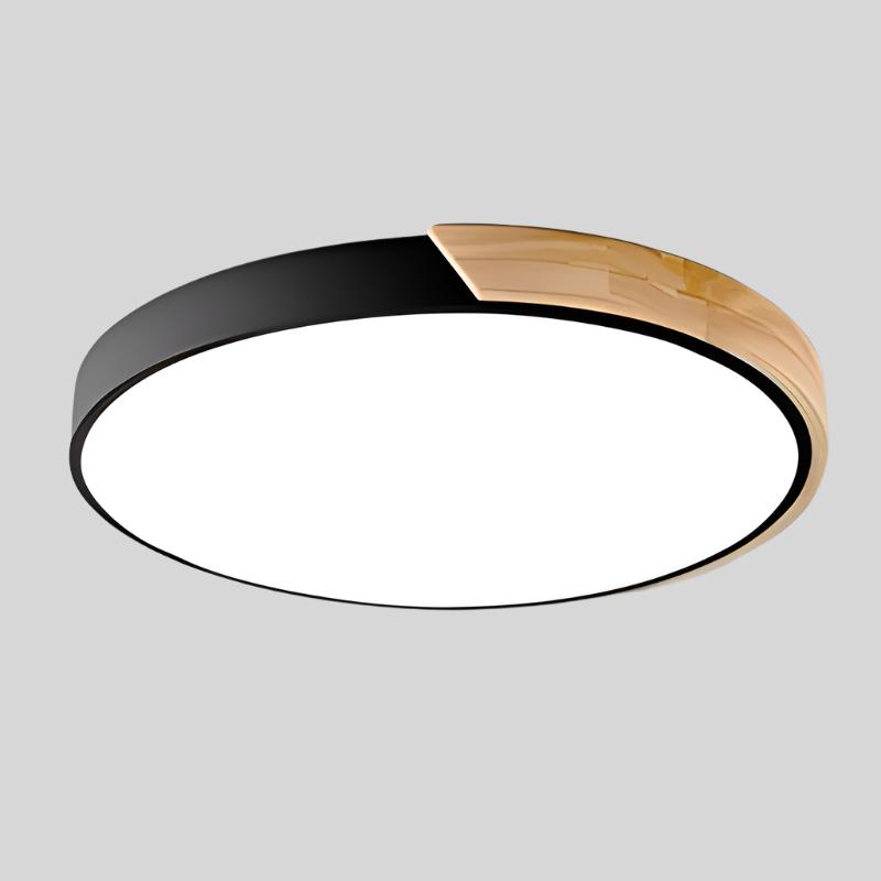 Noordse Houten Macaron Plafondlamp voor Moderne Ruimtes