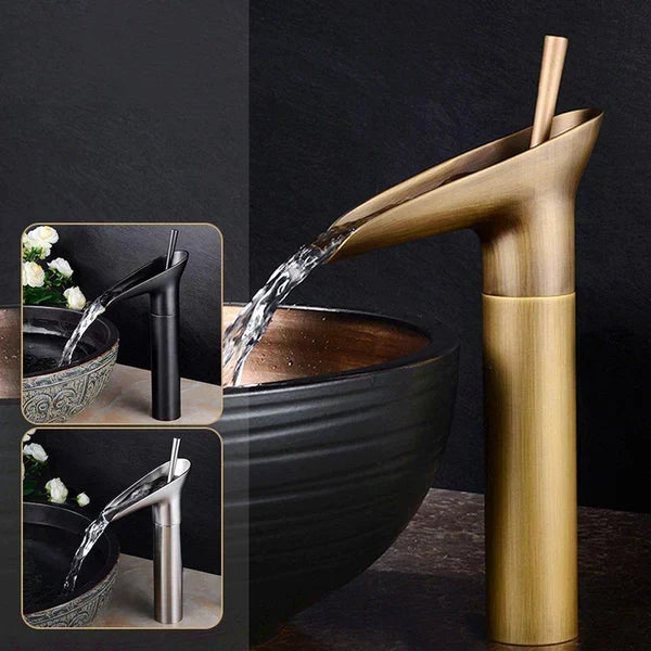 Waterval Wastafelmengkraan in Messing met Elegante Ontwerp voor Badkamer