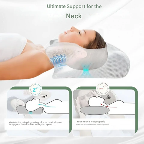 Orthopedisch Kussen | Ergonomische Steun voor Nek en Rug | Geheugen Foam