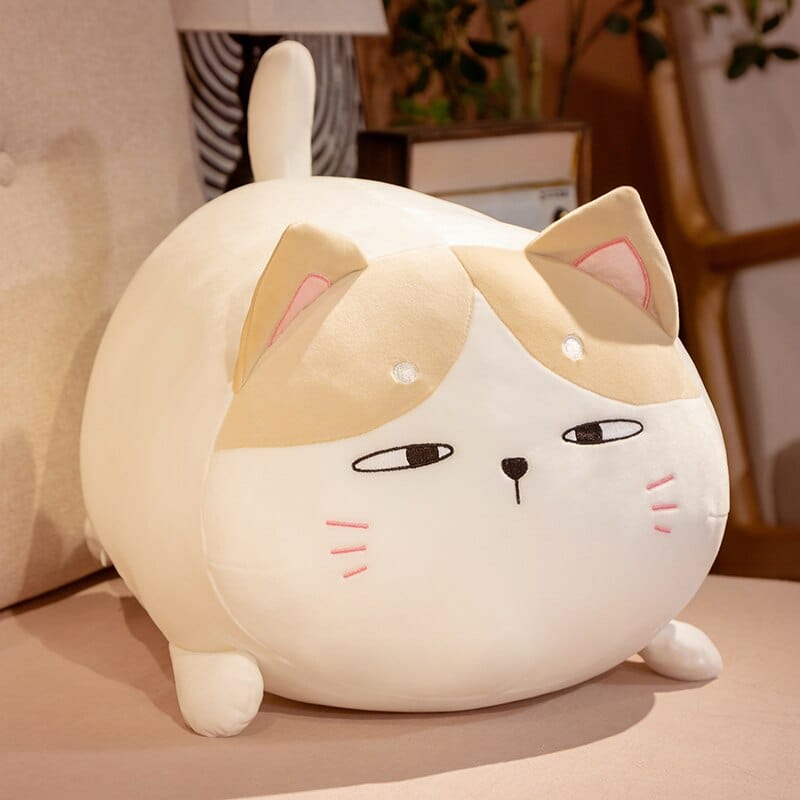 FluffMew Reuzenkat Pluche | Schattige en oversized opgezette kat voor ontspanning en decor