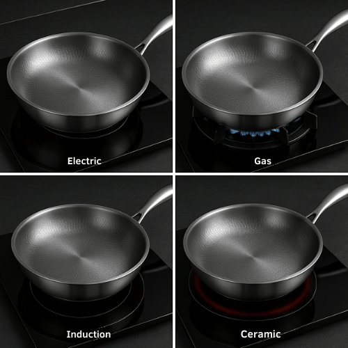 Pan voor Inductie & Gas | Pan zonder Coating van Titanium | Bratix
