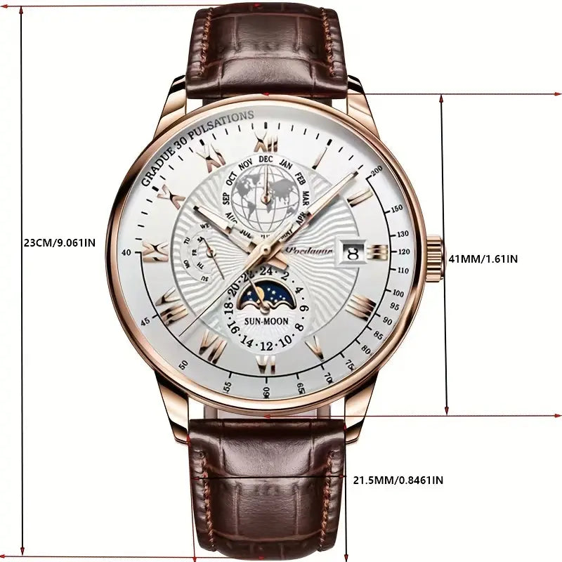 PhaseClock Mechanische Horloge – Automatisch Werk & Saffierglas