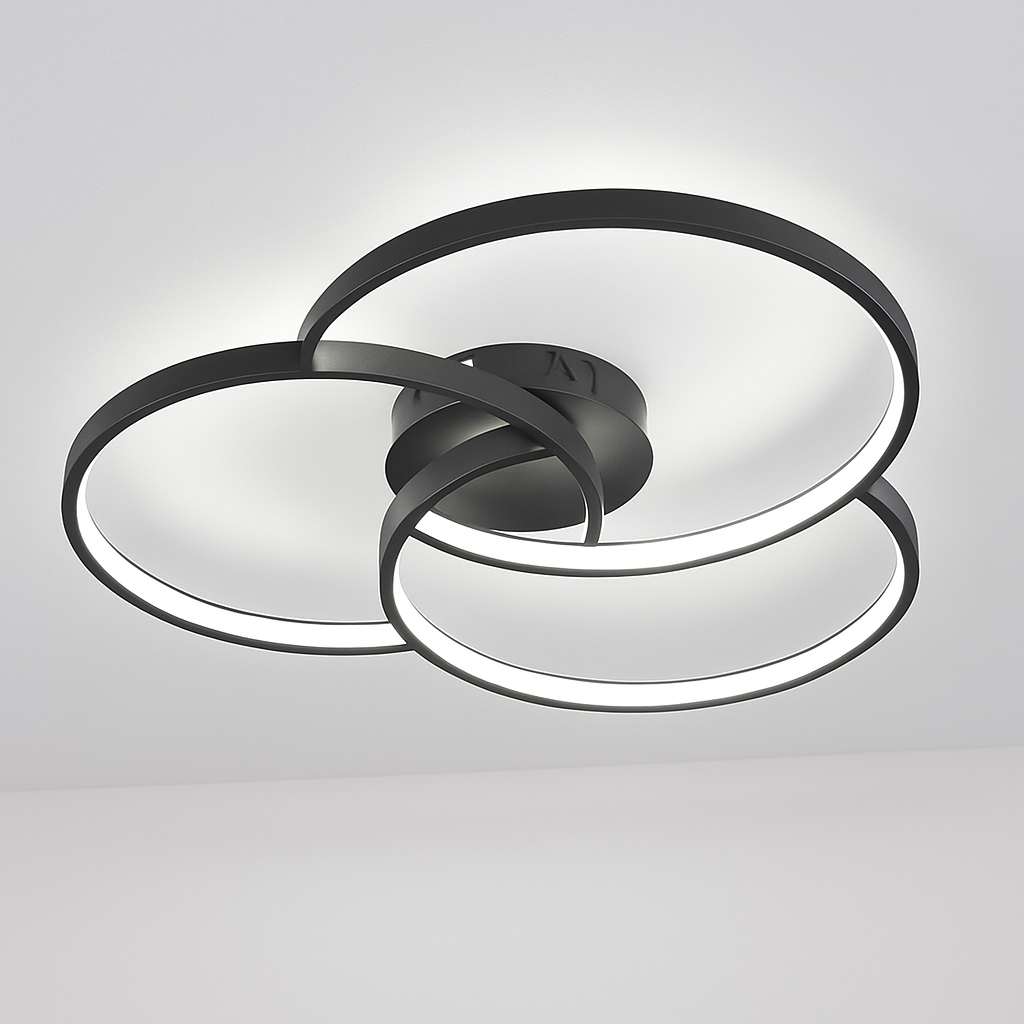Design LED plafondlamp rozet drie cirkels Bwart