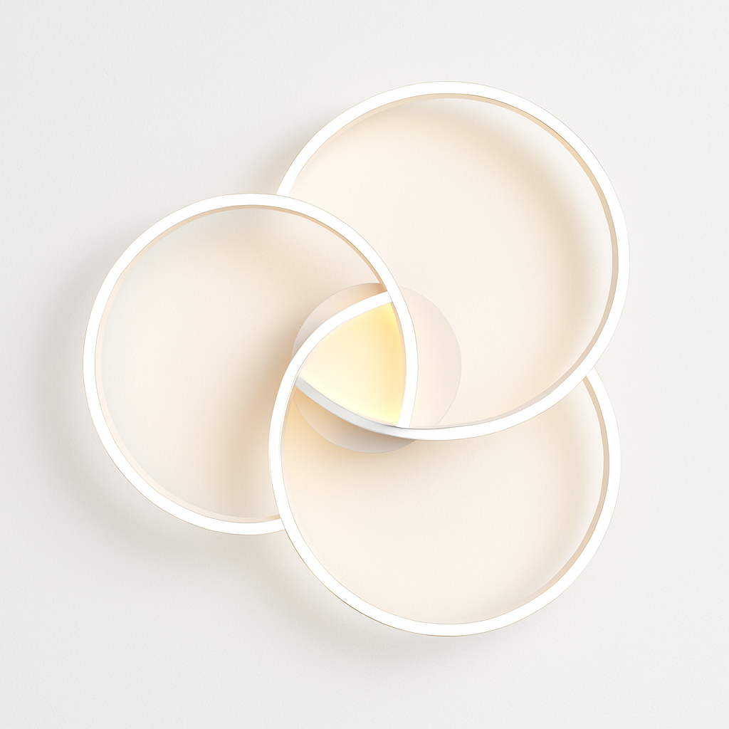 Design LED plafondlamp rozet drie cirkels Bwart