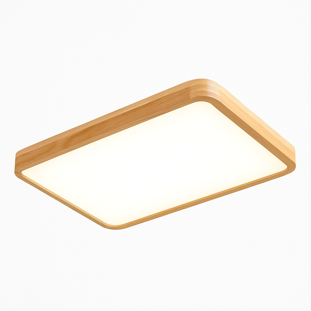LED-houten plafondlamp (verschillende vormen)