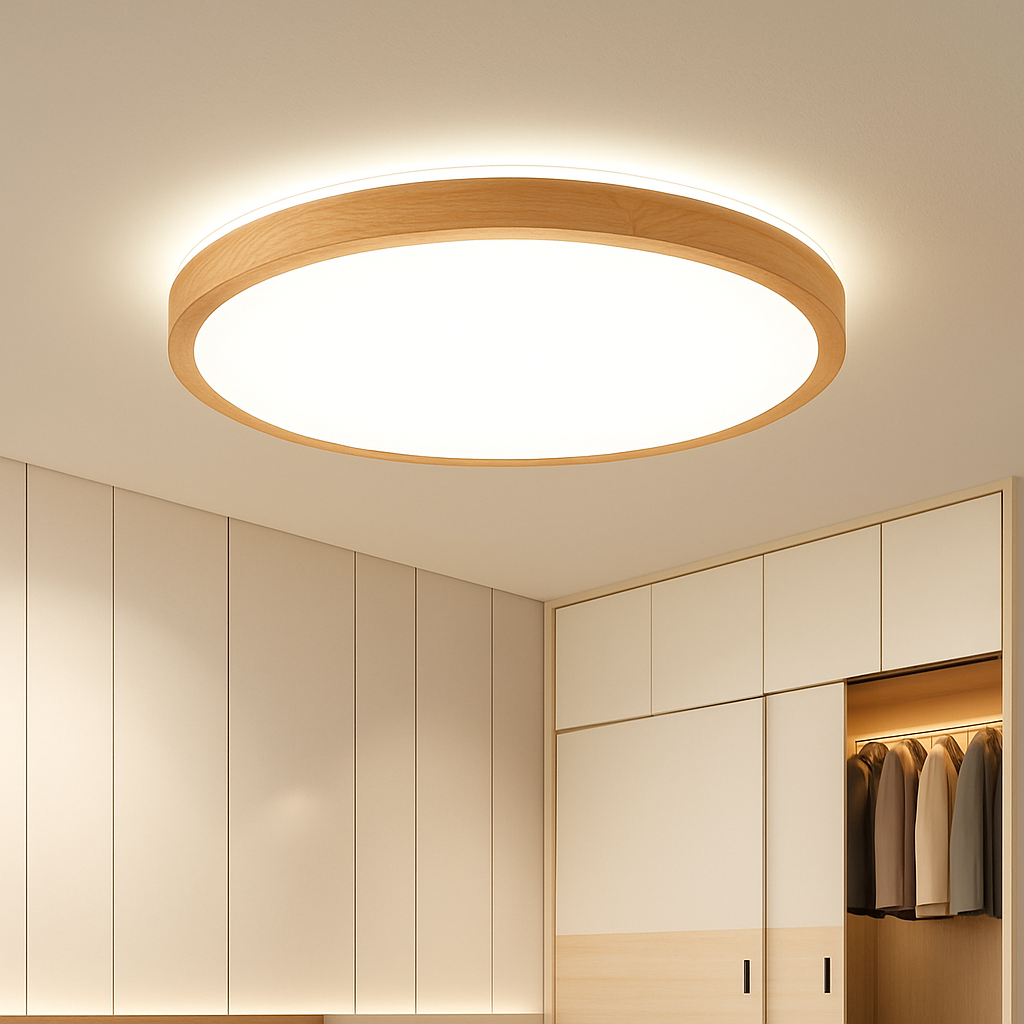 LED-houten plafondlamp (verschillende vormen)