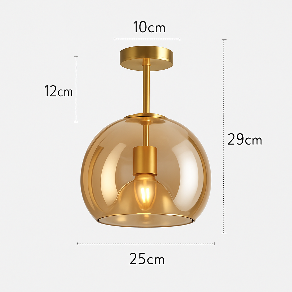 Moderne LED Glazen Plafondlamp