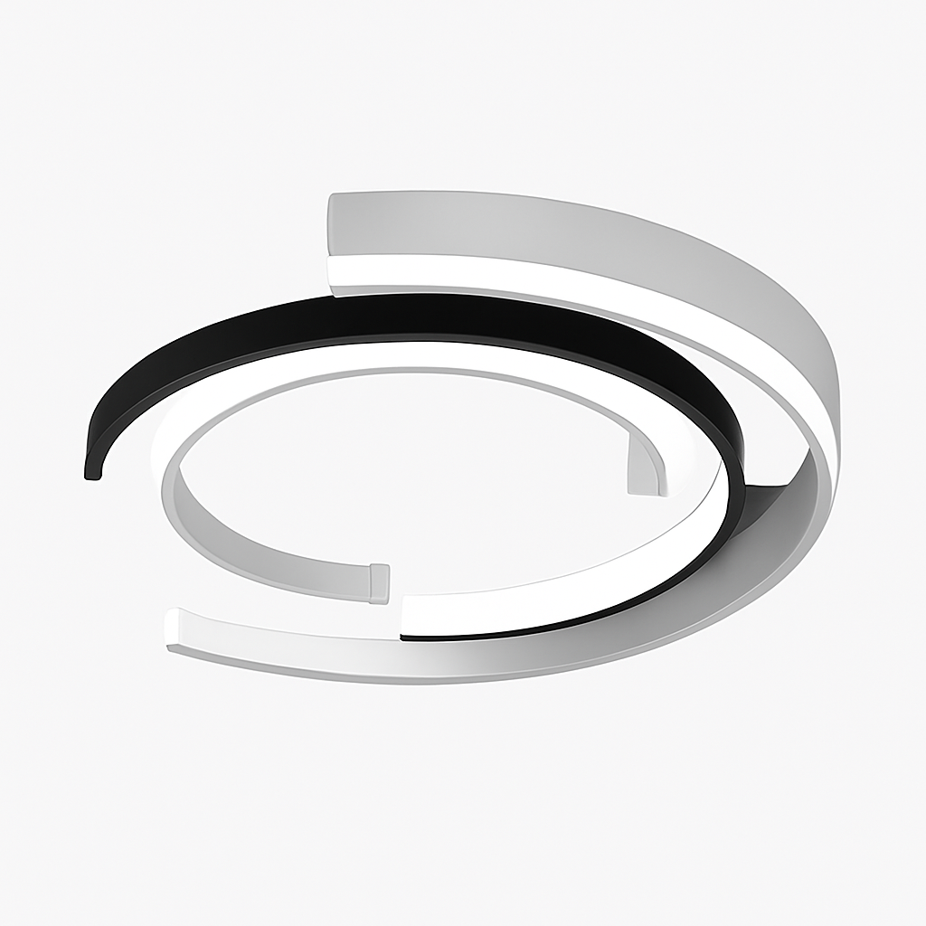 Moderne LED-plafondlamp in boogvorm