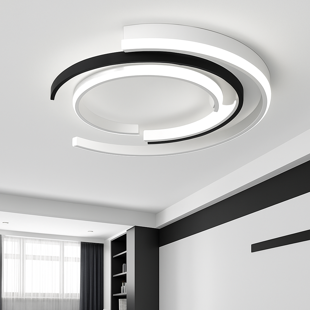 Moderne LED-plafondlamp in boogvorm
