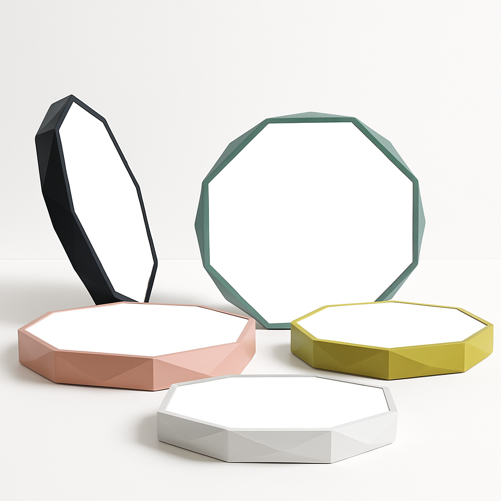 Zeer dunne gekleurde LED-plafondlamp octogoon Balkon