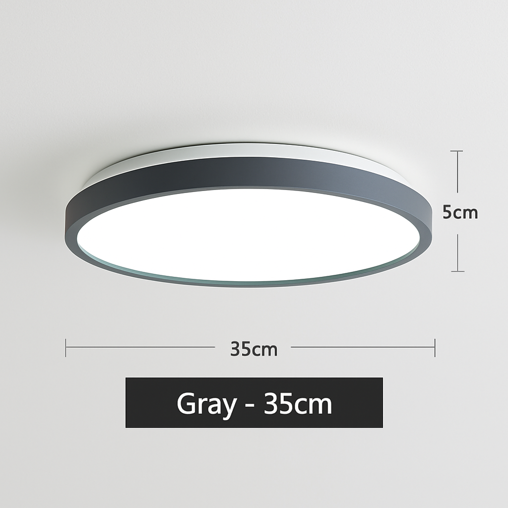 Moderne LED metalen plafondlamp cirkelvormig en slank Glenn