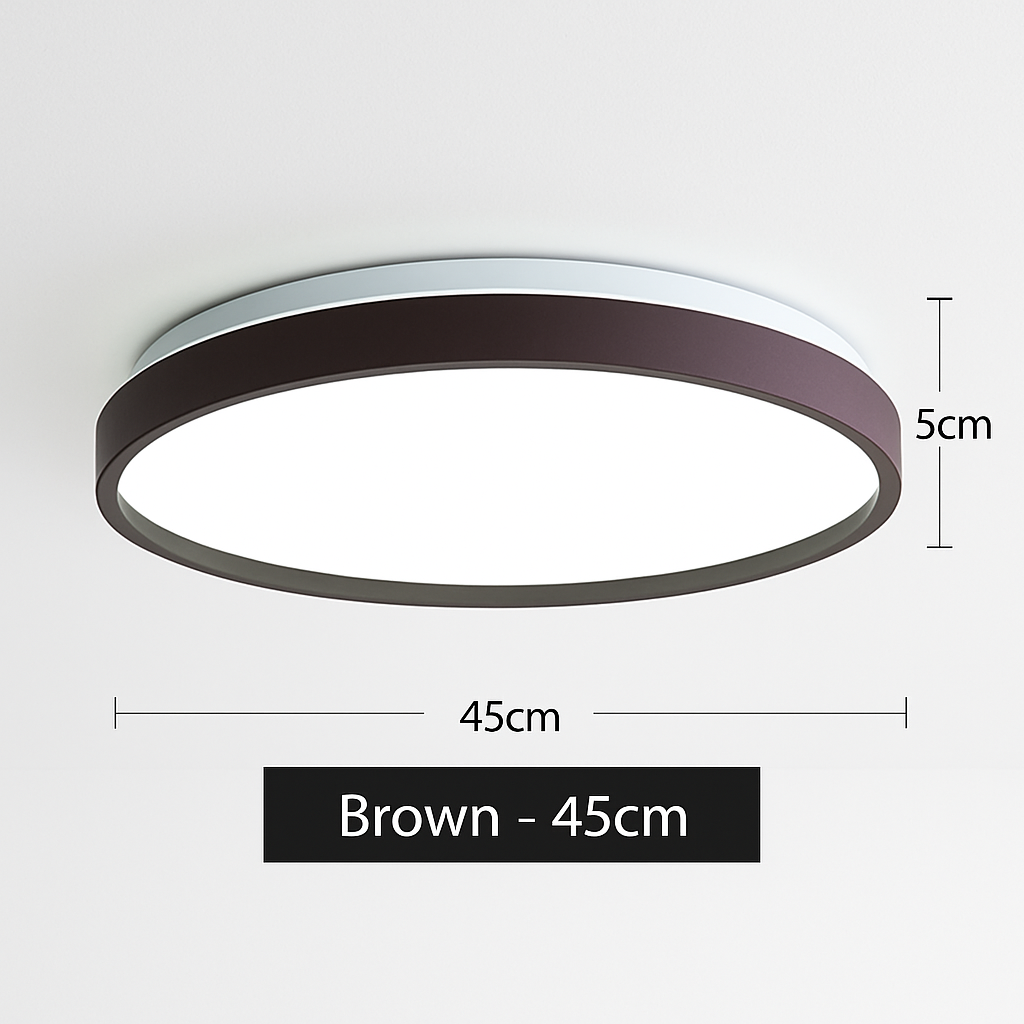 Moderne LED metalen plafondlamp cirkelvormig en slank Glenn