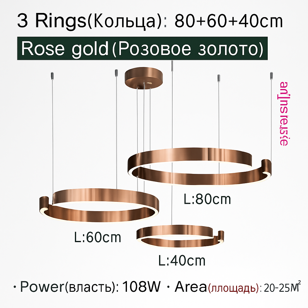 Plafondlamp hanglamp kroonluchters voor eetkamer LED slaapkamer woonkamer Scandinavische huisdecoratie moderne ronde ringlampen