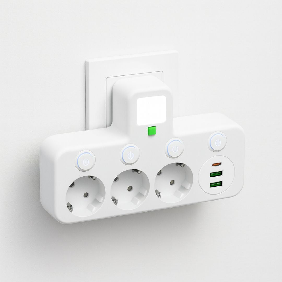 Stekkerdoos met 3 stopcontacten | Meerdere stekkerdozen met USB & schakelaar | PowerGrid