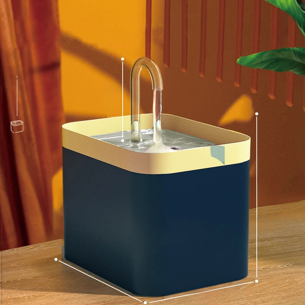 Ultra-stille huisdieren waterfontein met intelligente filtratie - 1,5 l roestvrij staal