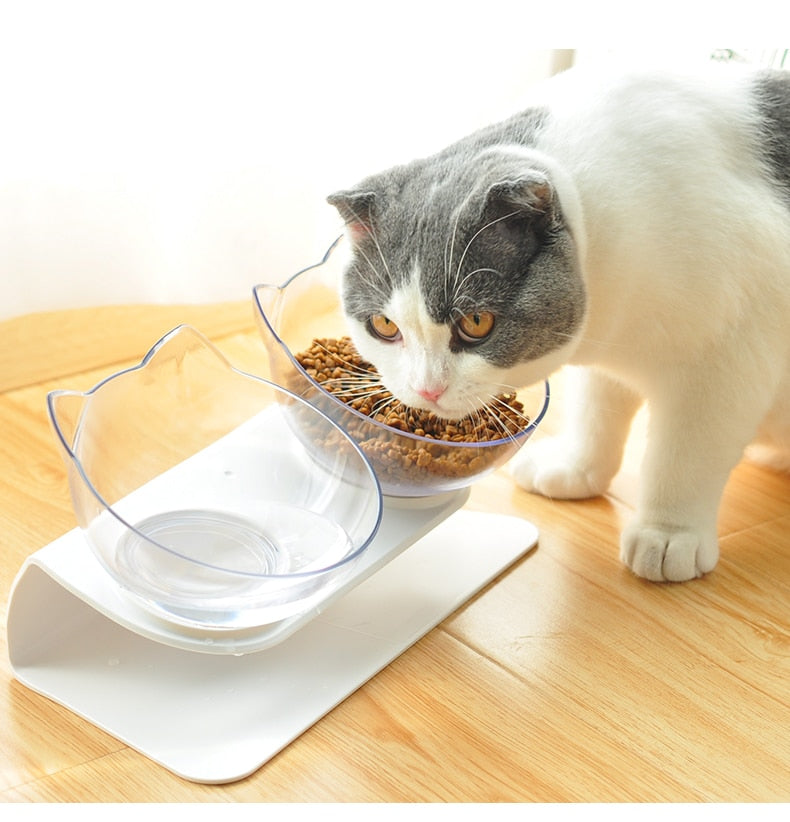 Comfort Paws voederbak | Stijlvolle verhoogde kattenbak Biedt een verhoogd en gestroomlijnd ontwerp voor de dagelijkse maaltijden van je kat.
