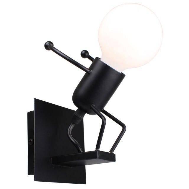 Retro kleur metalen robot wandlamp