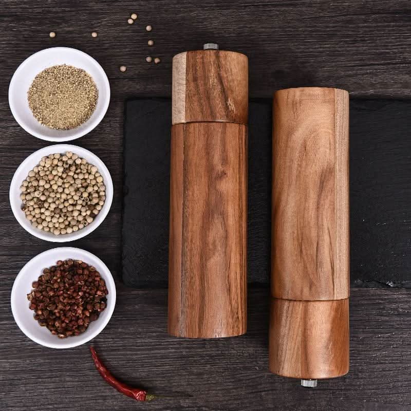 GRANO Zout- En Pepermolens Van Acaciahout Met Verstelbaar Keramisch Maalwerk