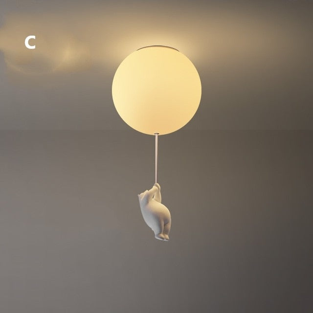 Ballonbeer Plafondlamp | Speelse Beren Ontwerp