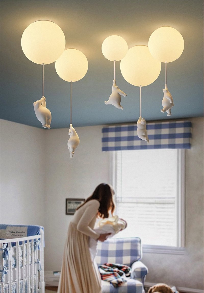 Ballonbeer Plafondlamp | Speelse Beren Ontwerp