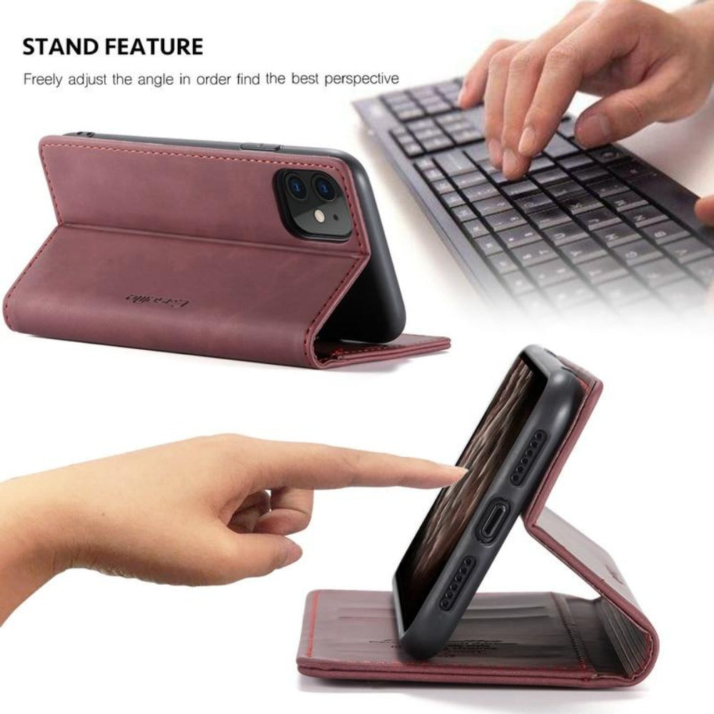 Magnetische Flip Wallet Case voor iPhone