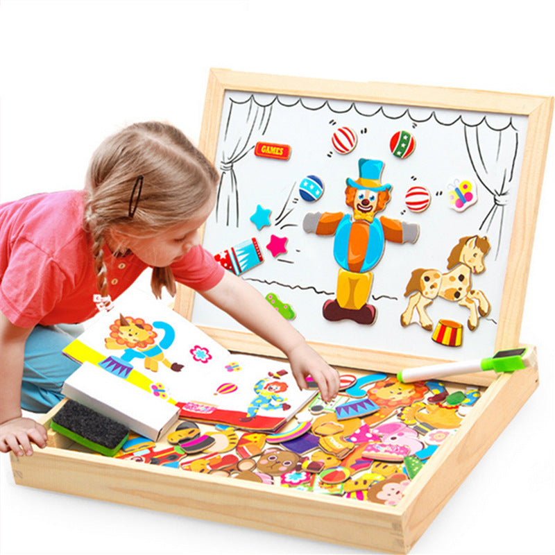 TimberLux Artisan Magnetische Puzzel | Exquise houten puzzel die cognitieve vaardigheden verbetert en creatief spel bevordert