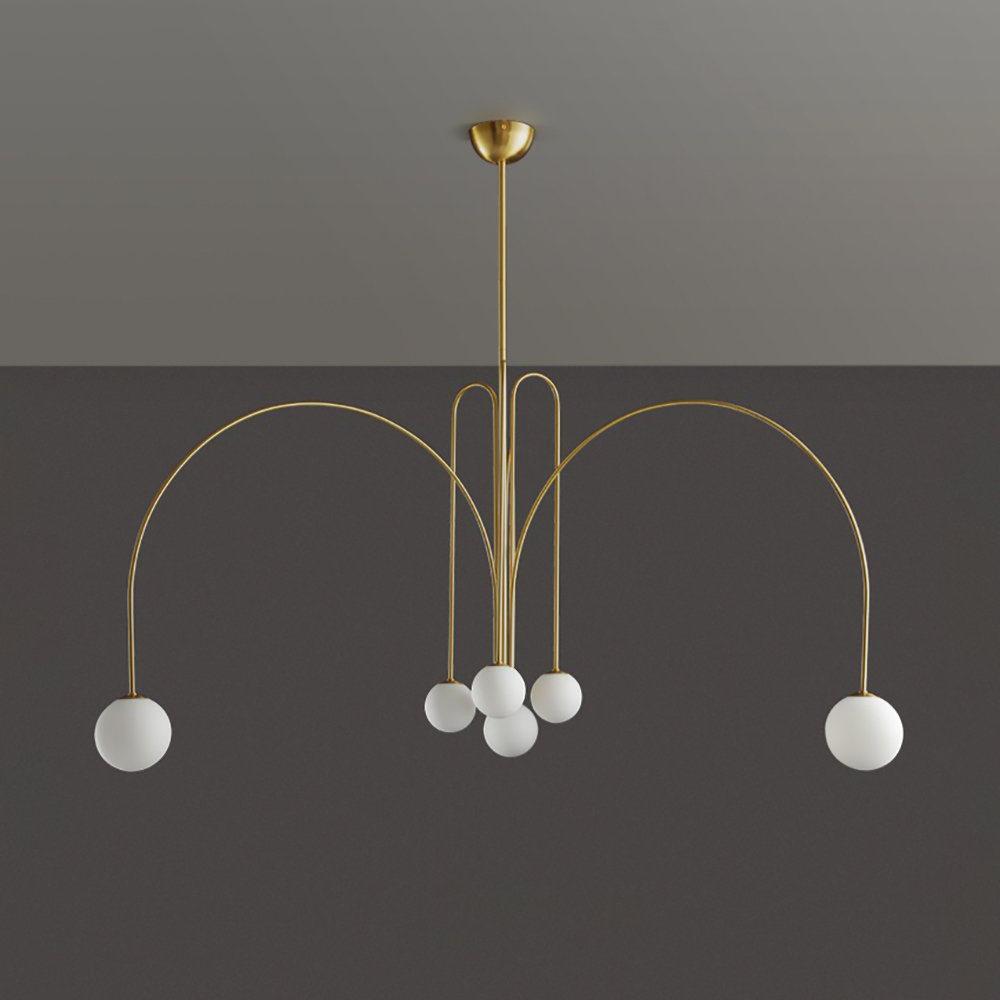 Nordic Gran Finale Nordic Witte Glas Metalen Hanglamp