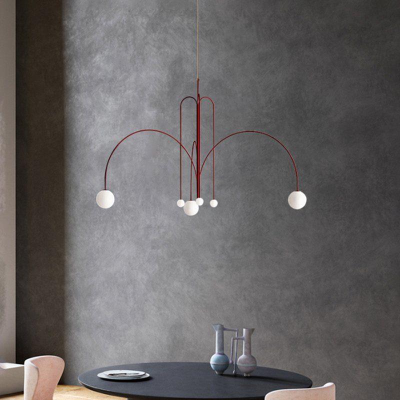 Nordic Gran Finale Nordic Witte Glas Metalen Hanglamp