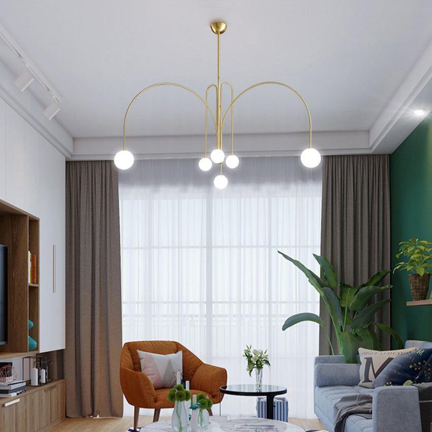 Nordic Gran Finale Nordic Witte Glas Metalen Hanglamp