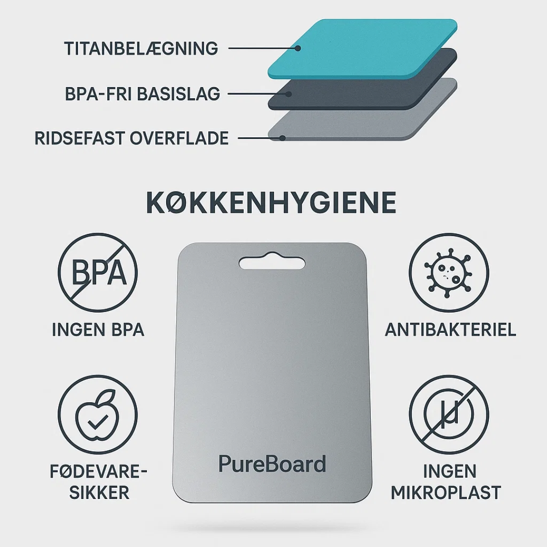 PureBoard | BPA-vrij titanium snijplank voor een gezonde keuken