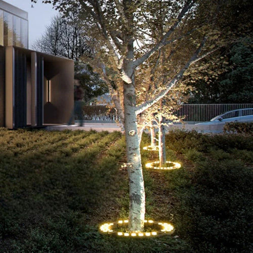 LED-verlichting voor bomen – Ronde 360° vloerlamp voor tuinen, paden en landschappen