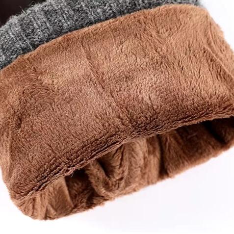 Leren Handschoenen Met Kasjmier Manchetten Voor Koude Winterweersomstandigheden
