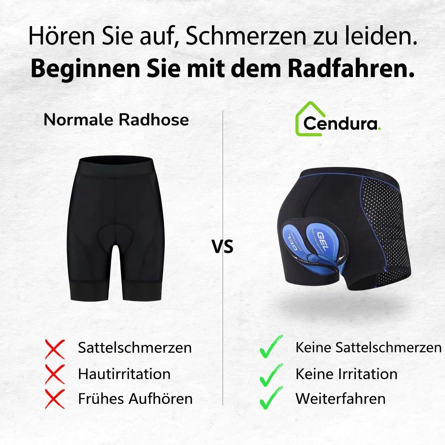 Radlerbroek voor Dames & Heren | Fietspants met Gelkussen | Fietsonderbroek | Veloride