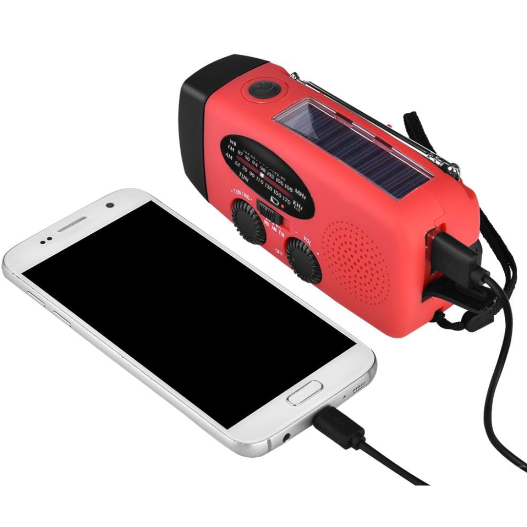 ReadyWave | Noodradio met handcrank en zonnepaneel