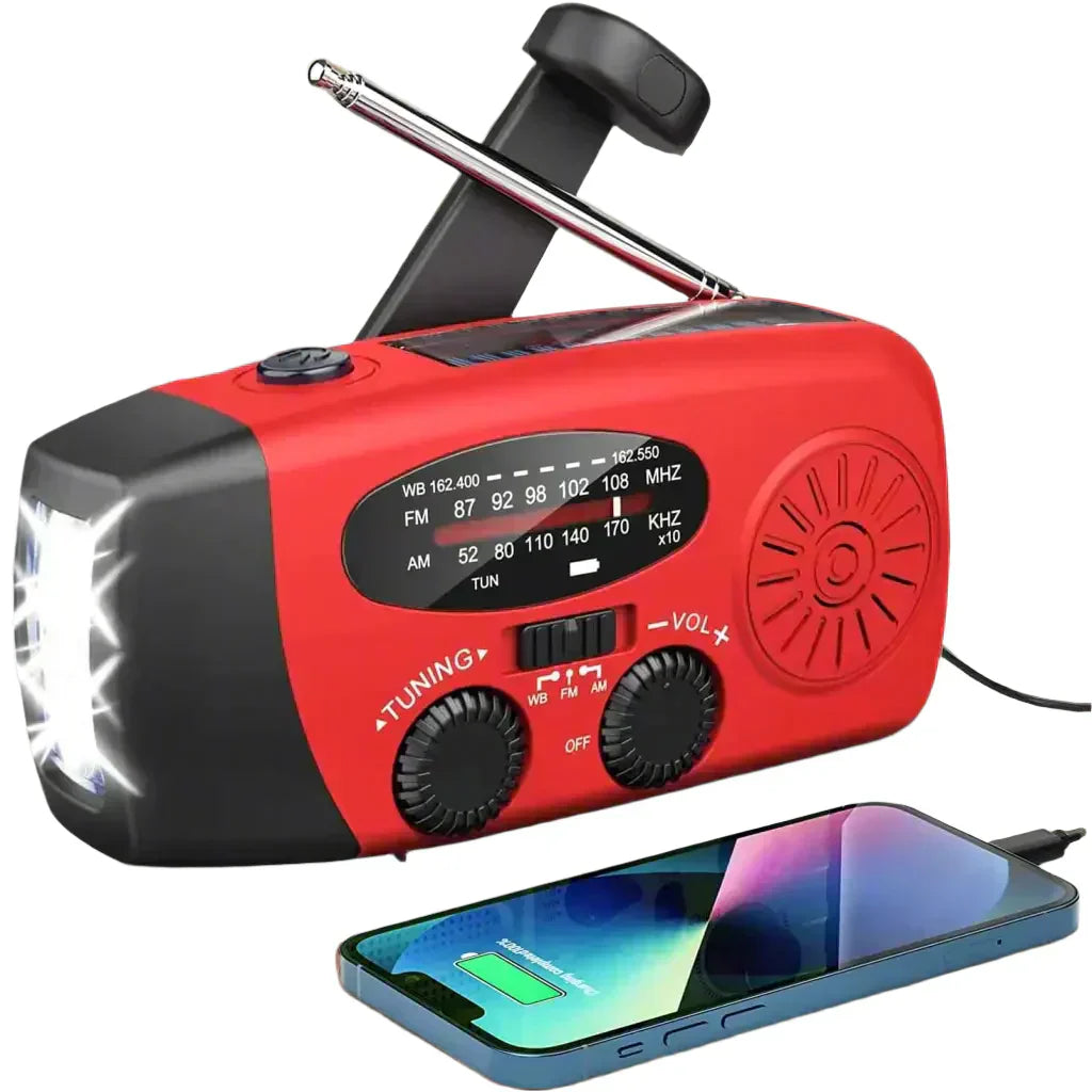 ReadyWave | Noodradio met handcrank en zonnepaneel