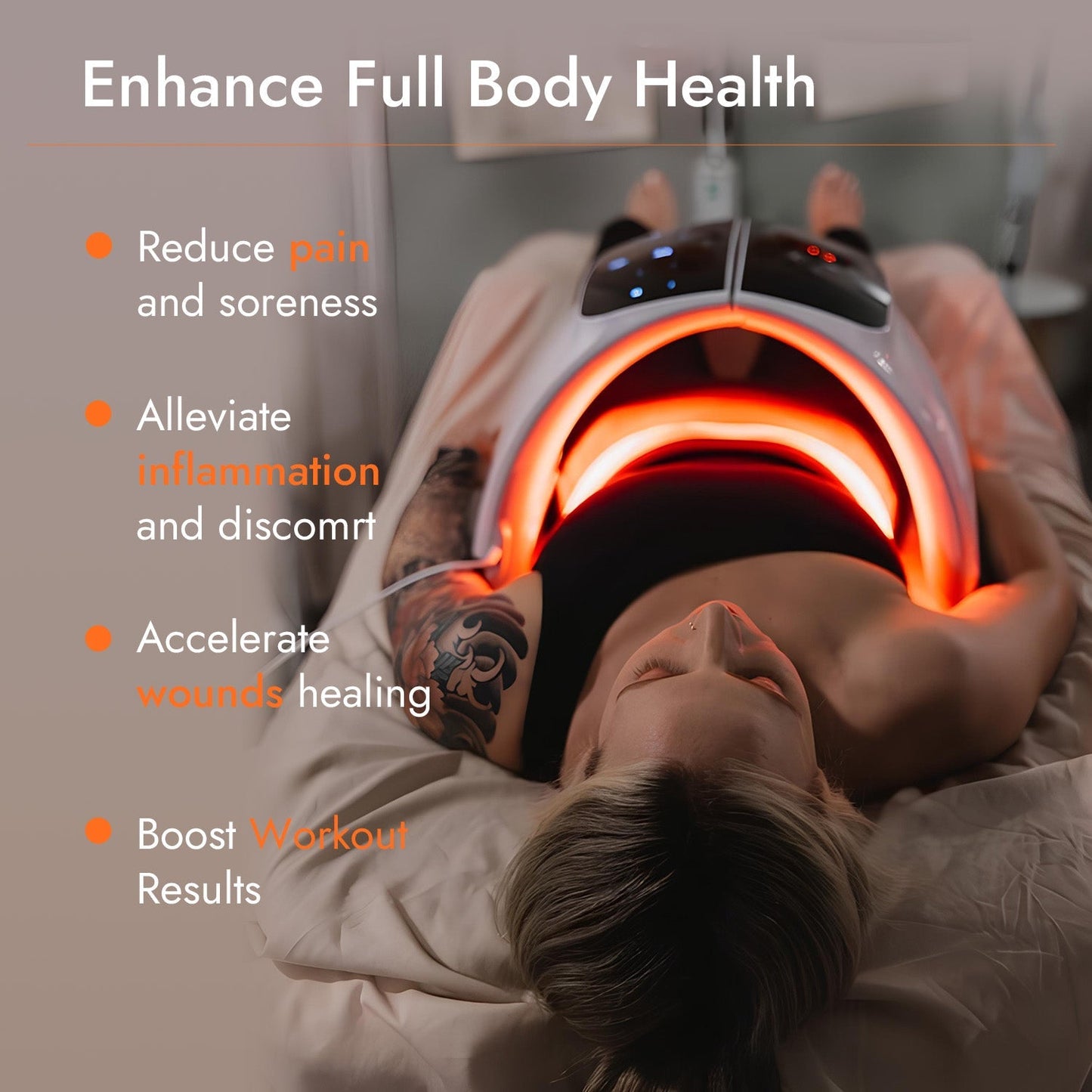 Zeven-Wavelength LED Lichttherapie-apparaat voor Gezicht en Lichaam