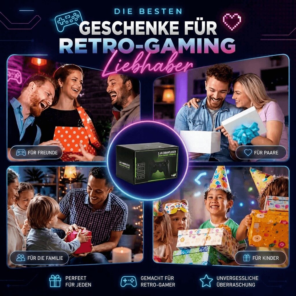 Retro Spelconsole met 2 Controllers | 4K Retro Gaming Console | Nostavolt