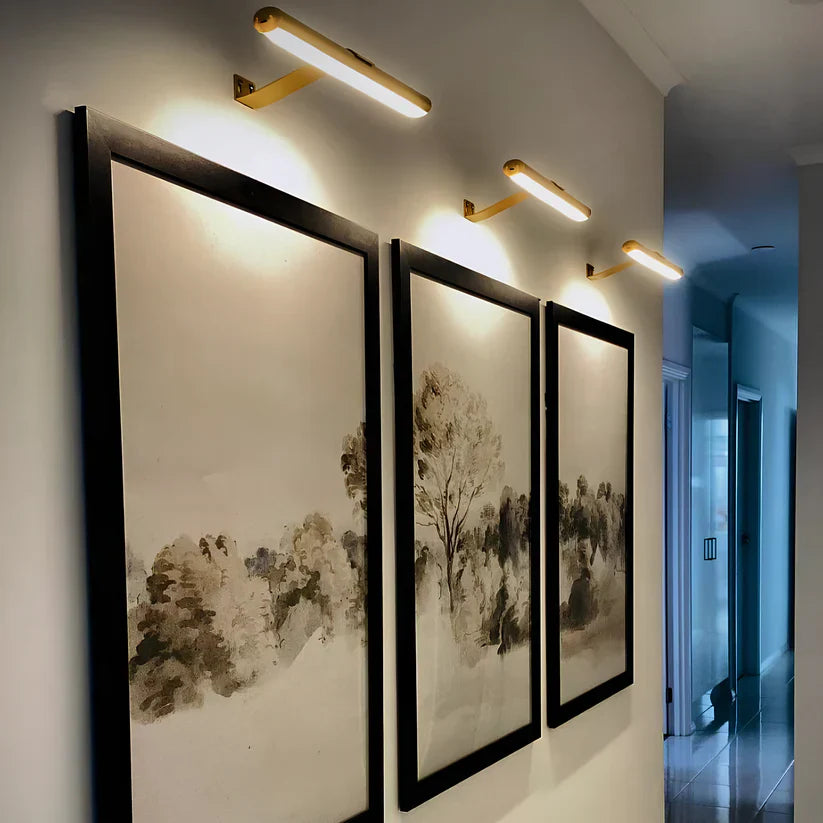 Draadloze LED wandlamp voor het verlichten van kunstwerken