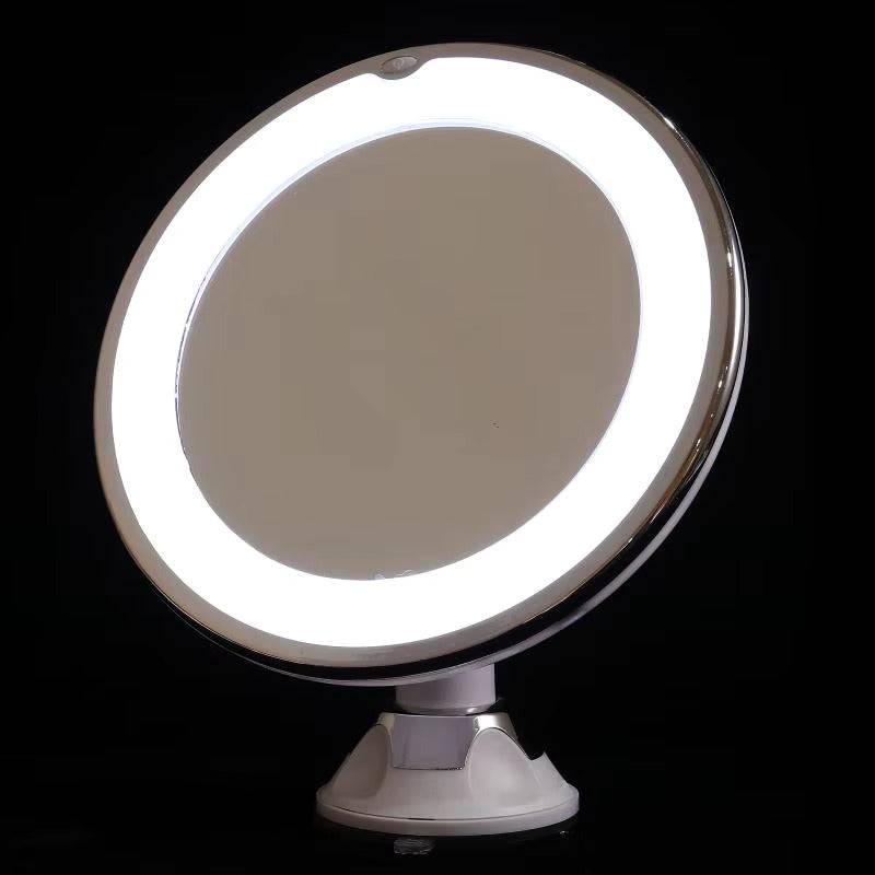 Make-up spiegel met licht en 10x vergroting | Verlichte LED spiegel rond | Kosmetix