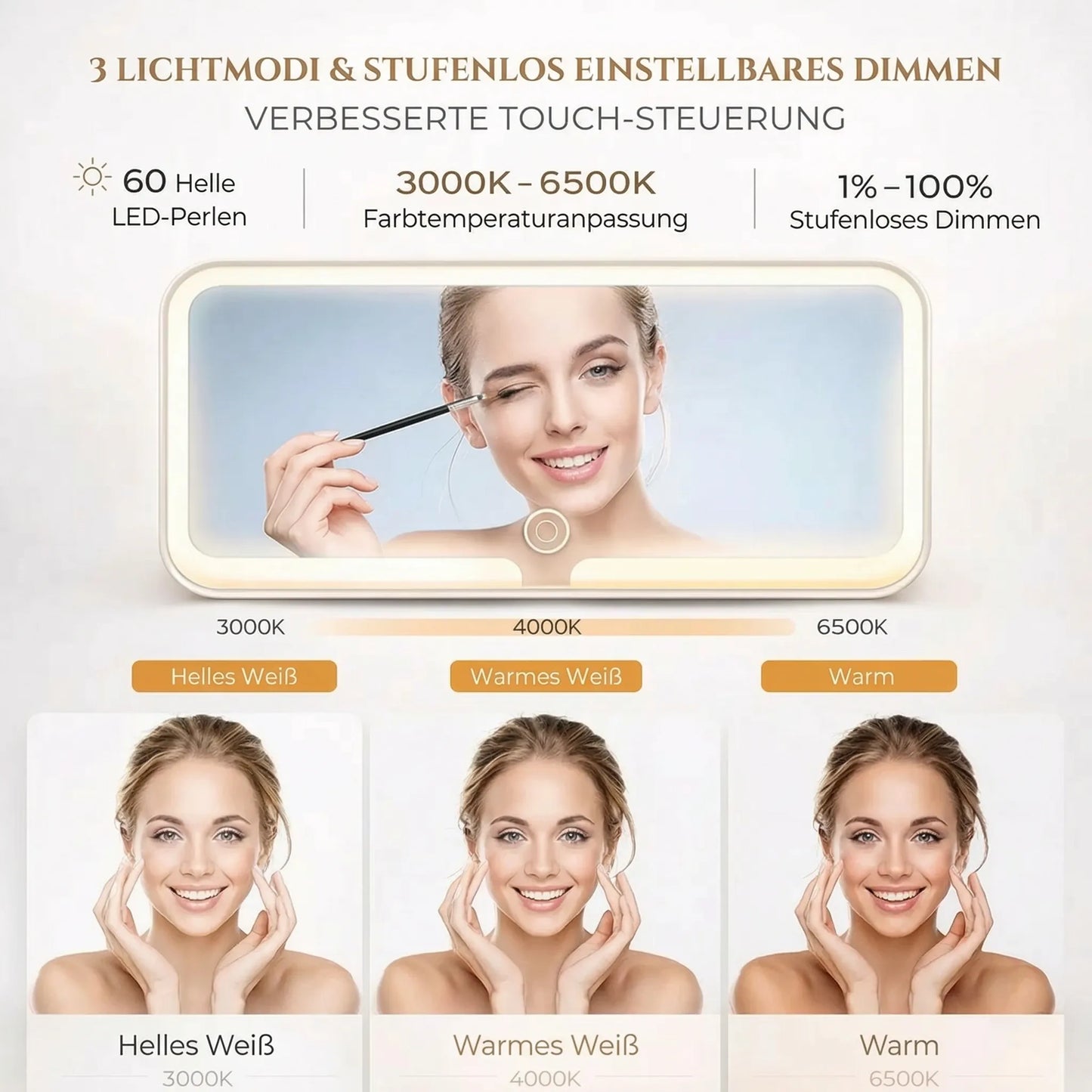 Make-up spiegel met licht voor auto | Verlichte cosmeticaspiegel | GlowVisor