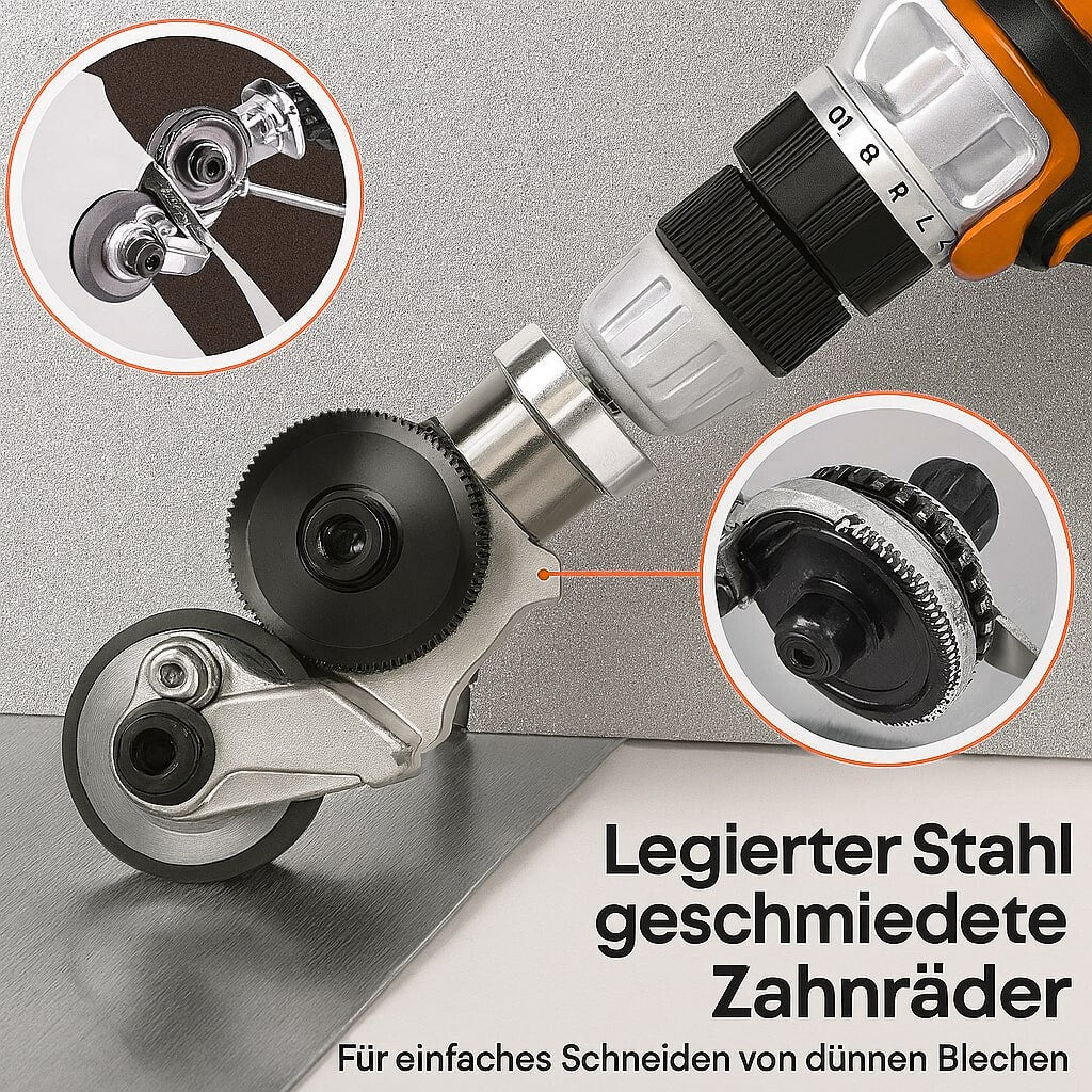 Metalsnijder Gereedschap | Opzetstuk voor Boormachine voor Precisie Plaatsnijden | SnijdPro