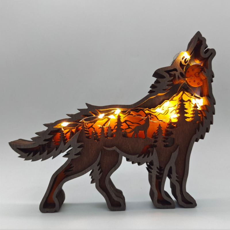Creatieve Houten Bosdieren Decoratie - Handgemaakte Wanddecoratie