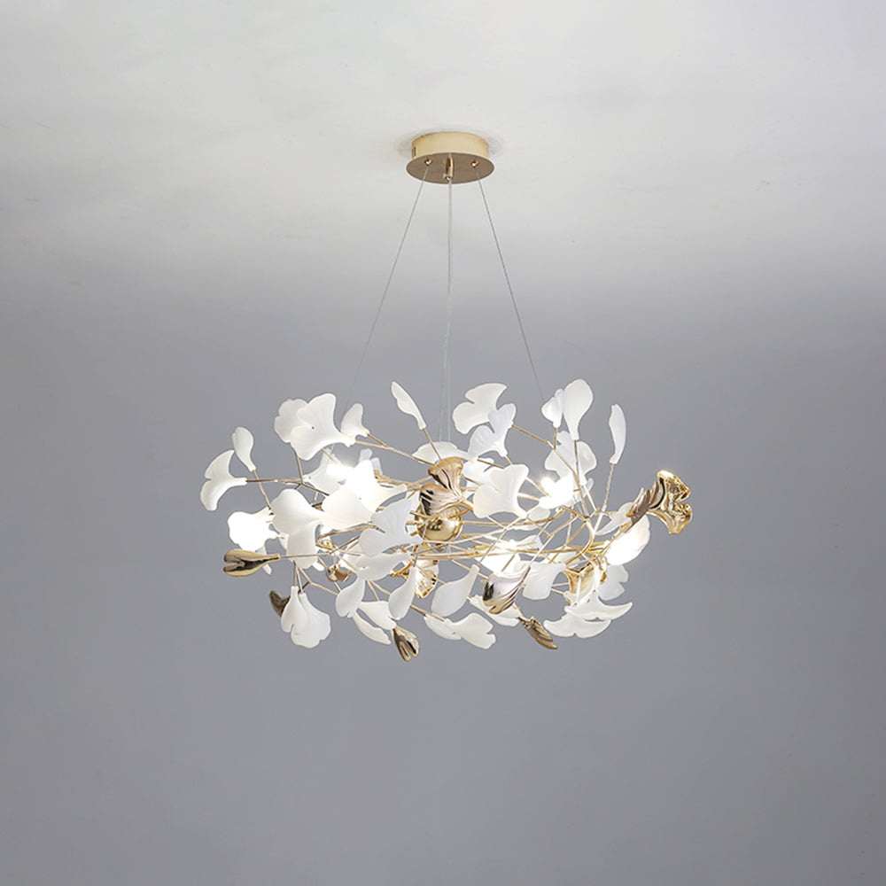 Jarn Hanglamp Blad/Multi Modern Metaal/Porselein Goud/Wit Woonkamer