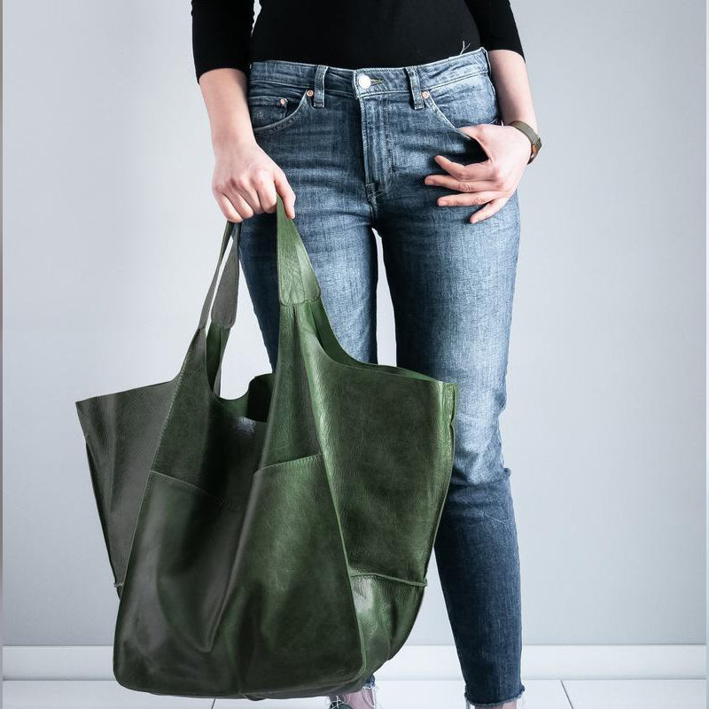 Oversized Weekend Handtassen van Leer