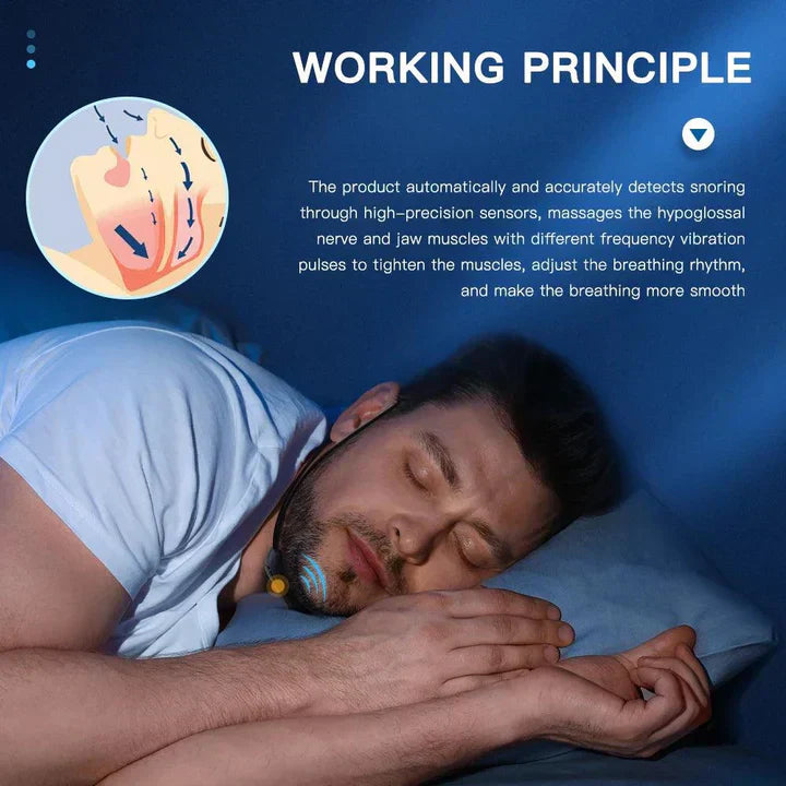 Slimme Anti-Snurkapparaat EMS Pulse Stop Snore Draagbaar Comfortabel Slaap Goed Stop Snurken Gezondheidszorg Slaap Apneu Hulp USB