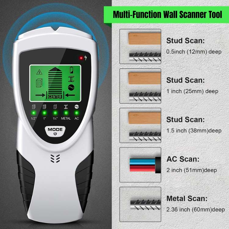 5-in-1 SmartScan Stud Detector