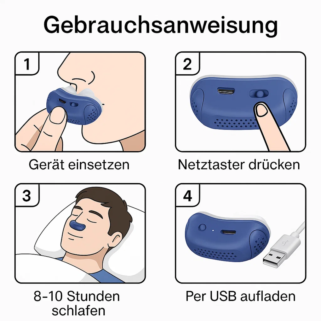 SnoreFree | Micro-CPAP Slaapapneu-apparaat voor Reizen & Anti-Snurken
