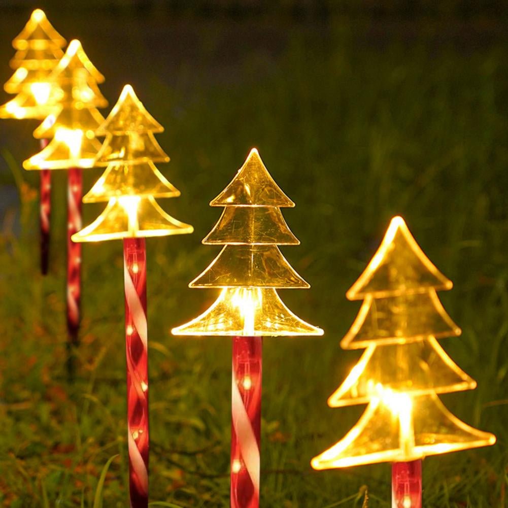 Zonnebloem Sneeuwvlok Kerstboom Tuinverlichting – 5 stuks. Waterdichte LED Stake Lichten voor Magische Buiten Kerstdecoratie en Jaarlijkse Tuinverlichting
