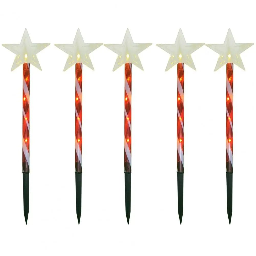 Zonnebloem Sneeuwvlok Kerstboom Tuinverlichting – 5 stuks. Waterdichte LED Stake Lichten voor Magische Buiten Kerstdecoratie en Jaarlijkse Tuinverlichting